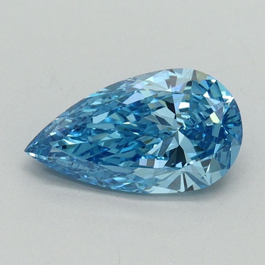 Loose Diamond - PEAR 1.09ct Fancy Vivid Blue VS1: Loose Diamond - PEAR 1.09ct Fancy Vivid Blue VS1 Source: This is a real non-mined Diamond that has been grown in a lab Shape: PEAR Carats: 1.09 Color: Fancy Vivid Blue Certification: IGI Video: