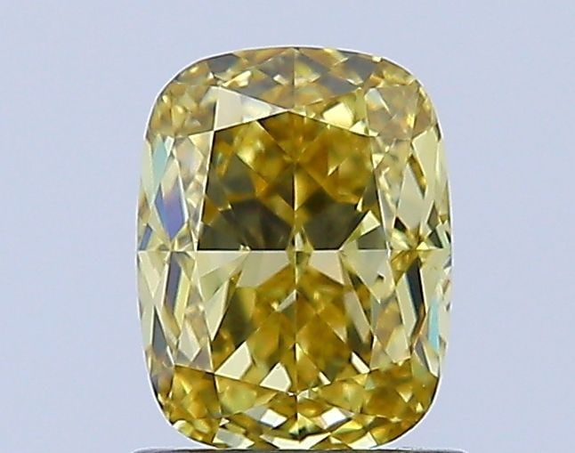 Loose Diamond - CUSHION MODIFIED 1.14ct Fancy Intense Yellow VVS2: Loose Diamond - CUSHION MODIFIED 1.14ct Fancy Intense Yellow VVS2 Source: This is a real non-mined Diamond that has been grown in a lab Shape: CUSHION MODIFIED Carats: 1.14 Color: Fancy Intense