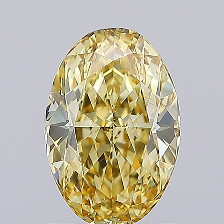 Loose Diamond - OVAL 1.81ct Fancy Yellow VS1: Loose Diamond - OVAL 1.81ct Fancy Yellow VS1 Source: This is a real non-mined Diamond that has been grown in a lab Shape: OVAL Carats: 1.81 Color: Fancy Yellow Certification: IGI Video: