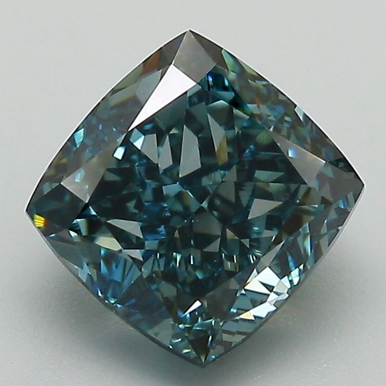 Loose Diamond - CUSHION MODIFIED 2.8ct Fancy Vivid Gray Blue VVS2: Loose Diamond - CUSHION MODIFIED 2.8ct Fancy Vivid Gray Blue VVS2 Source: This is a real non-mined Diamond that has been grown in a lab Shape: CUSHION MODIFIED Carats: 2.8 Color: Fancy Vivid Gray Blue