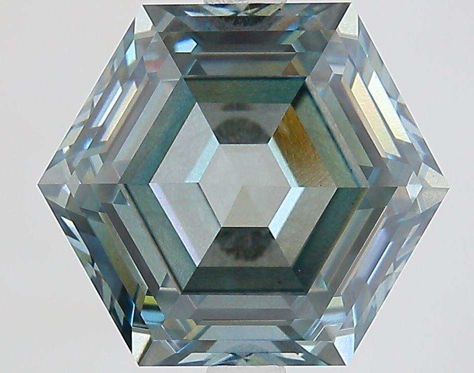 Loose Diamond - HEXAGONAL 4.26ct Fancy Blue Green VS1 (1 of 1)
