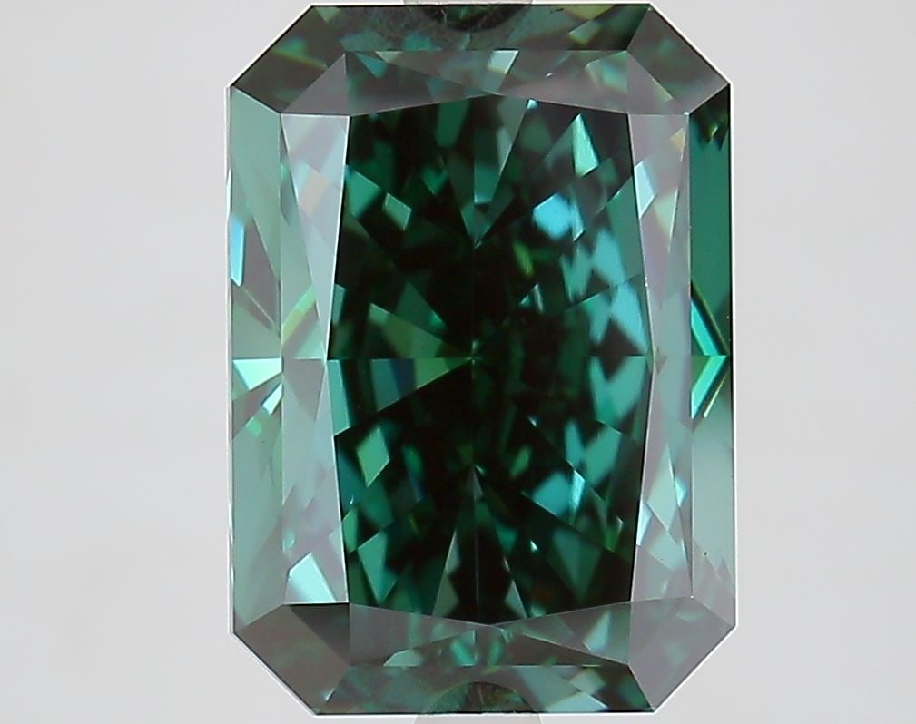 Loose Diamond - RADIANT 5.36ct Fancy Vivid Green VVS2: Loose Diamond - RADIANT 5.36ct Fancy Vivid Green VVS2 Source: This is a real non-mined Diamond that has been grown in a lab Shape: RADIANT Carats: 5.36 Color: Fancy Vivid Green Certification: IGI Vide
