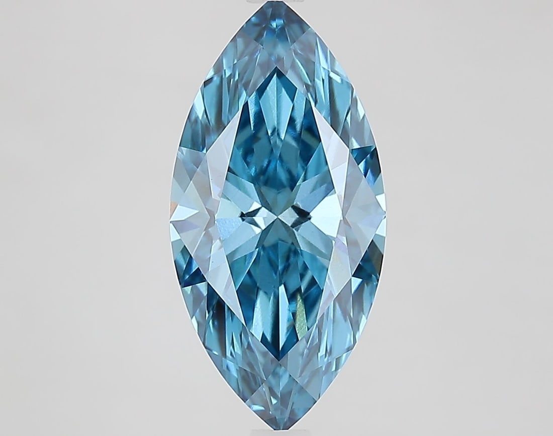 Loose Diamond - MARQUISE 3.03ct Fancy Vivid Blue VS1: Loose Diamond - MARQUISE 3.03ct Fancy Vivid Blue VS1 Source: This is a real non-mined Diamond that has been grown in a lab Shape: MARQUISE Carats: 3.03 Color: Fancy Vivid Blue Certification: IGI Video