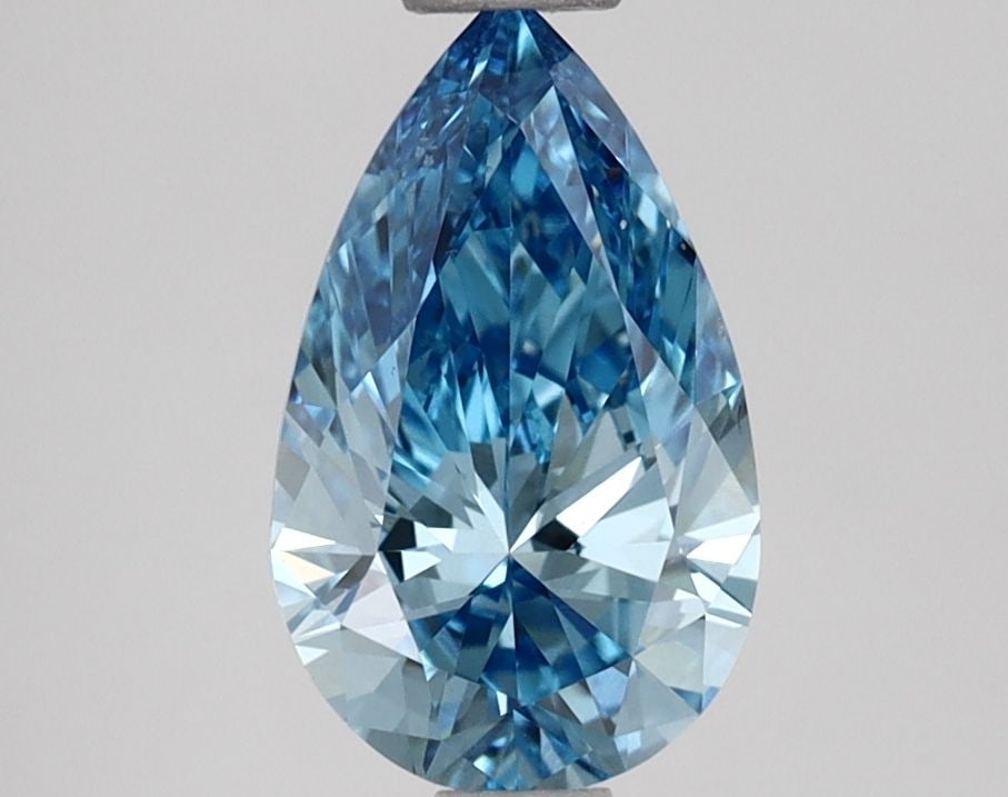Loose Diamond - PEAR 1.06ct Fancy Vivid Blue VS1: Loose Diamond - PEAR 1.06ct Fancy Vivid Blue VS1 Source: This is a real non-mined Diamond that has been grown in a lab Shape: PEAR Carats: 1.06 Color: Fancy Vivid Blue Certification: IGI Video: