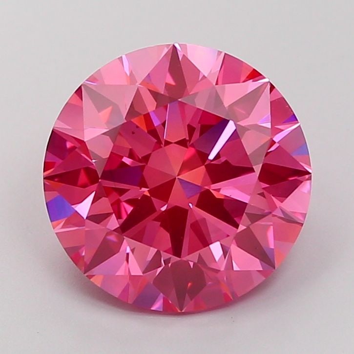 Ideal Loose Diamond - ROUND 5.05ct Fancy Vivid Pink VS1: Ideal Loose Diamond - ROUND 5.05ct Fancy Vivid Pink VS1 Source: This is a real non-mined Diamond that has been grown in a lab Shape: ROUND Carats: 5.05 Color: Fancy Vivid Pink Certification: IGI Video