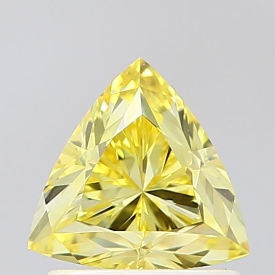 Loose Diamond - TRIANGULAR 1.01ct Fancy Intense Yellow VVS2: Loose Diamond - TRIANGULAR 1.01ct Fancy Intense Yellow VVS2 Source: This is a real non-mined Diamond that has been grown in a lab Shape: TRIANGULAR Carats: 1.01 Color: Fancy Intense Yellow Certificati