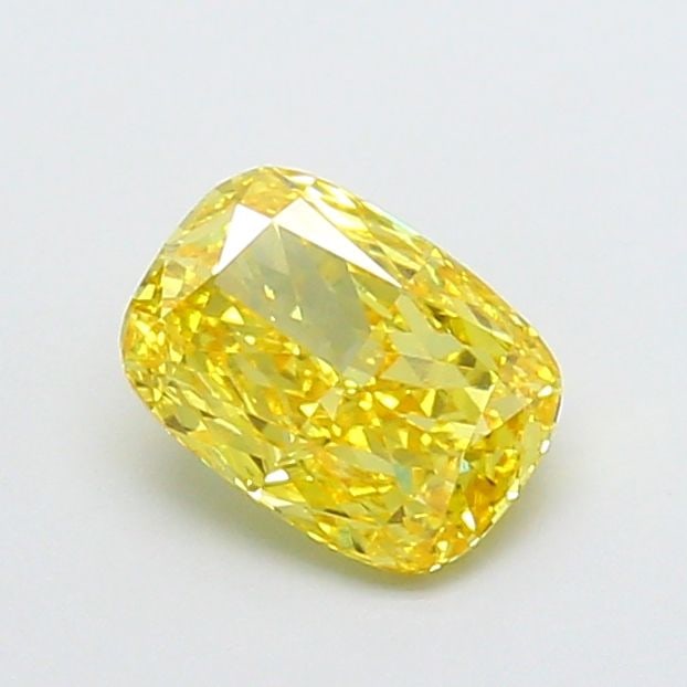 Loose Diamond - CUSHION MODIFIED 1.52ct Fancy Vivid Yellow VVS1: Loose Diamond - CUSHION MODIFIED 1.52ct Fancy Vivid Yellow VVS1 Source: This is a real non-mined Diamond that has been grown in a lab Shape: CUSHION MODIFIED Carats: 1.52 Color: Fancy Vivid Yellow Cer