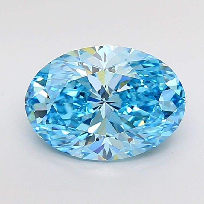 Loose Diamond - OVAL 3.08ct Fancy Vivid Blue VVS1: Loose Diamond - OVAL 3.08ct Fancy Vivid Blue VVS1 Source: This is a real non-mined Diamond that has been grown in a lab Shape: OVAL Carats: 3.08 Color: Fancy Vivid Blue Certification: IGI Video: