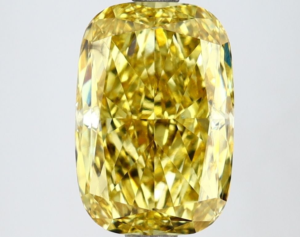 Loose Diamond - CUSHION MODIFIED 2.81ct Fancy Vivid Yellow VS2: Loose Diamond - CUSHION MODIFIED 2.81ct Fancy Vivid Yellow VS2 Source: This is a real non-mined Diamond that has been grown in a lab Shape: CUSHION MODIFIED Carats: 2.81 Color: Fancy Vivid Yellow