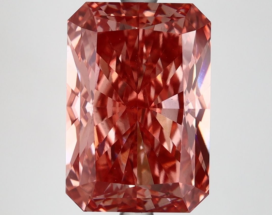 Loose Diamond - RADIANT 5.25ct Fancy Vivid Brownish Pink VS2 (1 of 1)
