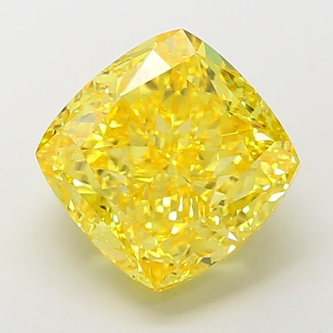 Loose Diamond - CUSHION MODIFIED 8.0ct Fancy Vivid Yellow VS1: Loose Diamond - CUSHION MODIFIED 8.0ct Fancy Vivid Yellow VS1 Source: This is a real non-mined Diamond that has been grown in a lab Shape: CUSHION MODIFIED Carats: 8.0 Color: Fancy Vivid Yellow Certif