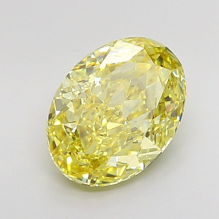 Loose Diamond - OVAL 3.06ct Fancy Intense Yellow VS2: Loose Diamond - OVAL 3.06ct Fancy Intense Yellow VS2 Source: This is a real non-mined Diamond that has been grown in a lab Shape: OVAL Carats: 3.06 Color: Fancy Intense Yellow Certification: IGI Video