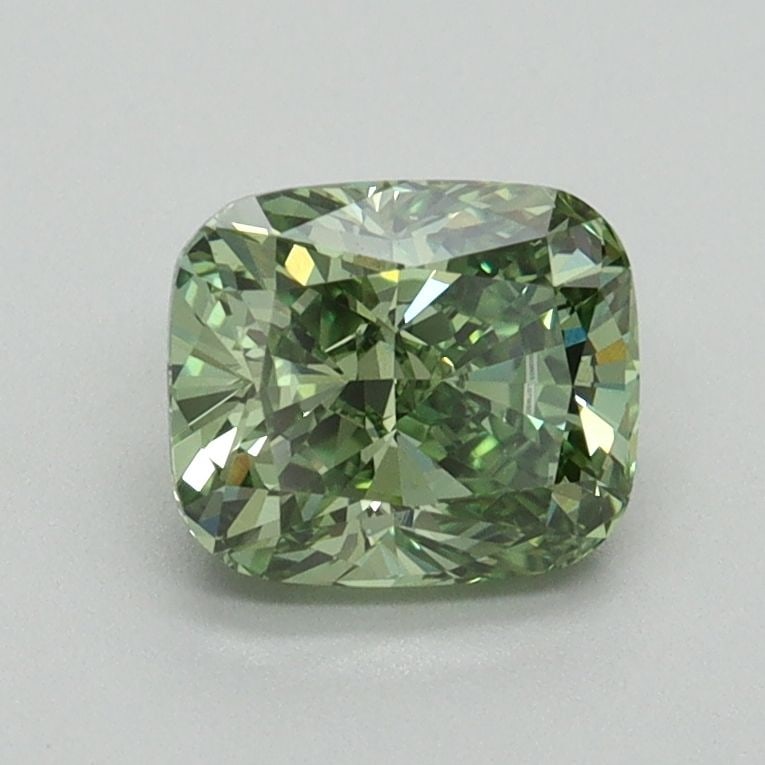 Loose Diamond - CUSHION MODIFIED 1.1ct Fancy Vivid Green VS1: Loose Diamond - CUSHION MODIFIED 1.1ct Fancy Vivid Green VS1 Source: This is a real non-mined Diamond that has been grown in a lab Shape: CUSHION MODIFIED Carats: 1.1 Color: Fancy Vivid Green