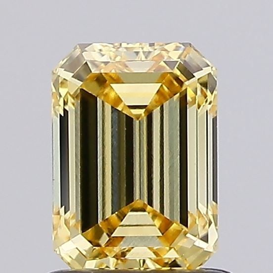 Loose Diamond - EMERALD 1.0ct Fancy Intense Yellow VS1: Loose Diamond - EMERALD 1.0ct Fancy Intense Yellow VS1 Source: This is a real non-mined Diamond that has been grown in a lab Shape: EMERALD Carats: 1.0 Color: Fancy Intense Yellow Certification: IGI