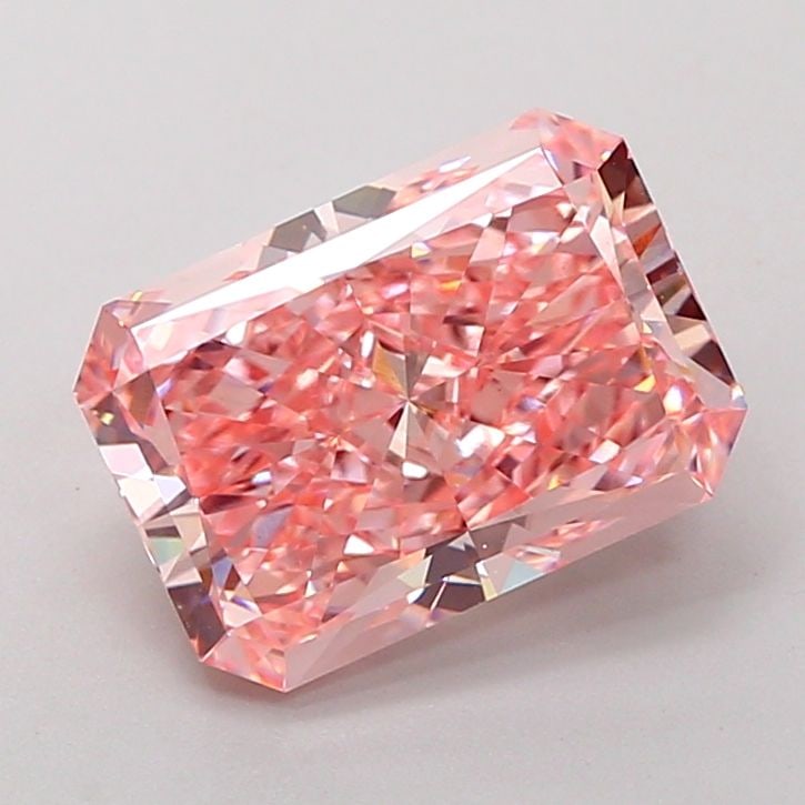 Loose Diamond - RADIANT 3.01ct Fancy Vivid Pink VS1: Loose Diamond - RADIANT 3.01ct Fancy Vivid Pink VS1 Source: This is a real non-mined Diamond that has been grown in a lab Shape: RADIANT Carats: 3.01 Color: Fancy Vivid Pink Certification: IGI Video: