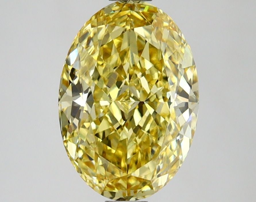 Loose Diamond - OVAL 1.85ct Fancy Intense Yellow VS1: Loose Diamond - OVAL 1.85ct Fancy Intense Yellow VS1 Source: This is a real non-mined Diamond that has been grown in a lab Shape: OVAL Carats: 1.85 Color: Fancy Intense Yellow Certification: IGI Video