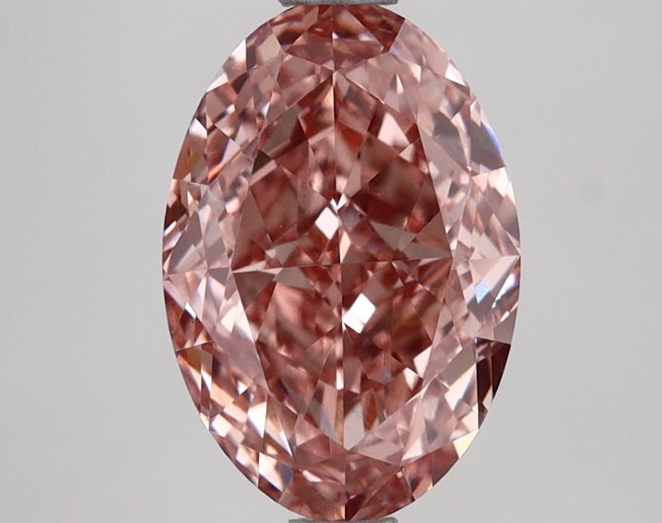 Loose Diamond - OVAL 2.56ct Fancy Vivid Brownish Pink VS1 (1 of 1)