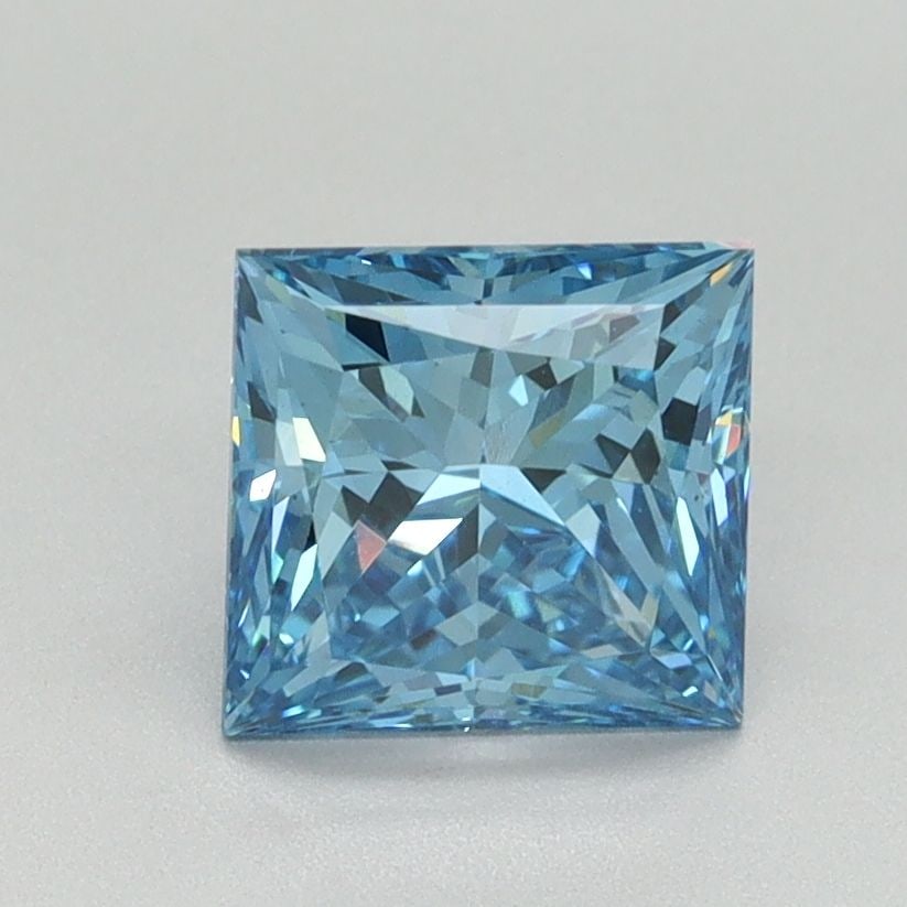Loose Diamond - PRINCESS 1.48ct Fancy Vivid Blue VS2: Loose Diamond - PRINCESS 1.48ct Fancy Vivid Blue VS2 Source: This is a real non-mined Diamond that has been grown in a lab Shape: PRINCESS Carats: 1.48 Color: Fancy Vivid Blue Certification: IGI Video