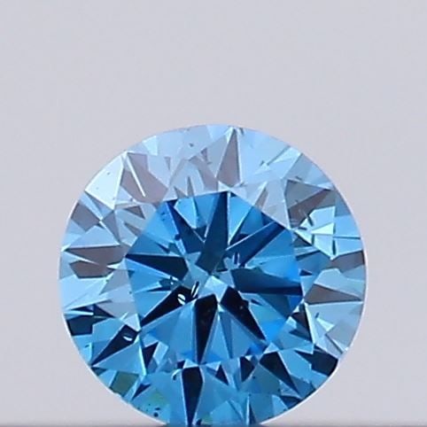 Loose Diamond - ROUND 0.11ct Fancy Vivid Blue SI1 (1 of 1)