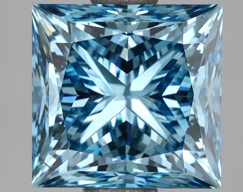 Loose Diamond - PRINCESS 3.05ct Fancy Vivid Blue VS2 (1 of 1)