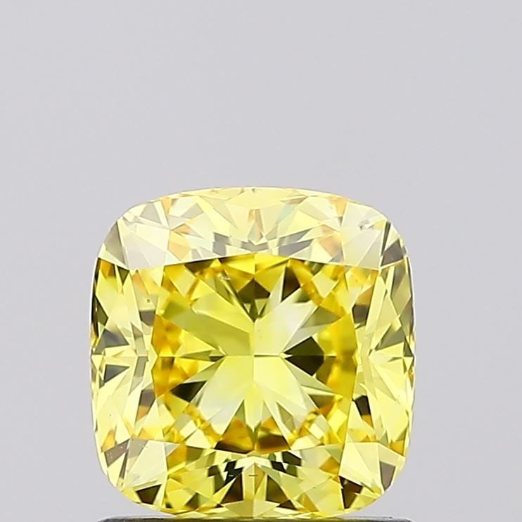 Loose Diamond - CUSHION BRILLIANT 1.11ct Fancy Vivid Yellow VS2 (1 of 1)