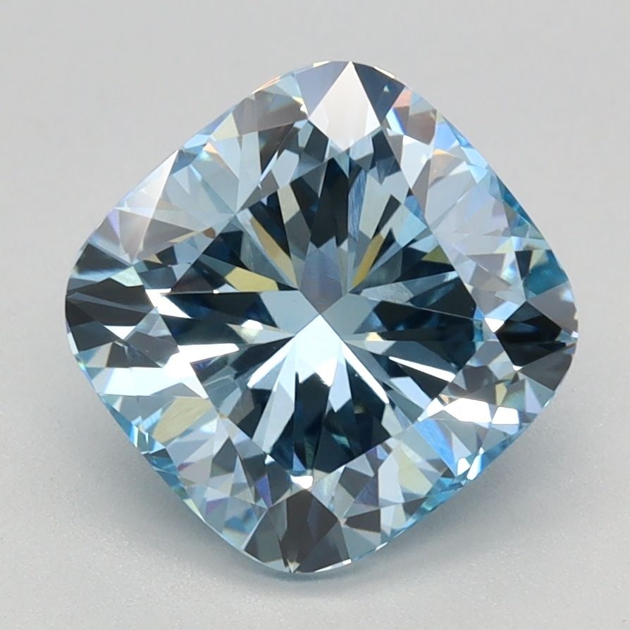 Loose Diamond - CUSHION BRILLIANT 2.57ct Fancy Intense Blue VVS2 (1 of 1)