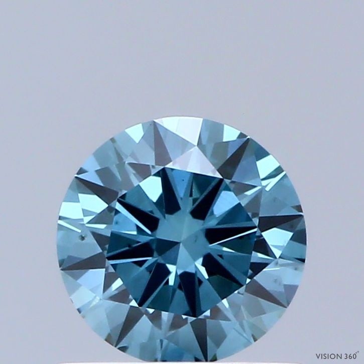 Ideal Loose Diamond - ROUND 0.9ct Fancy Vivid Blue VS1 (1 of 1)