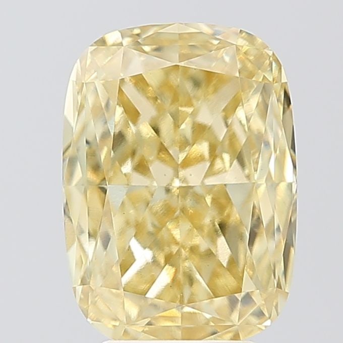 Loose Diamond - CUSHION MODIFIED 4.53ct Fancy Intense Yellow VS1: Loose Diamond - CUSHION MODIFIED 4.53ct Fancy Intense Yellow VS1 Source: This is a real non-mined Diamond that has been grown in a lab Shape: CUSHION MODIFIED Carats: 4.53 Color: Fancy Intense