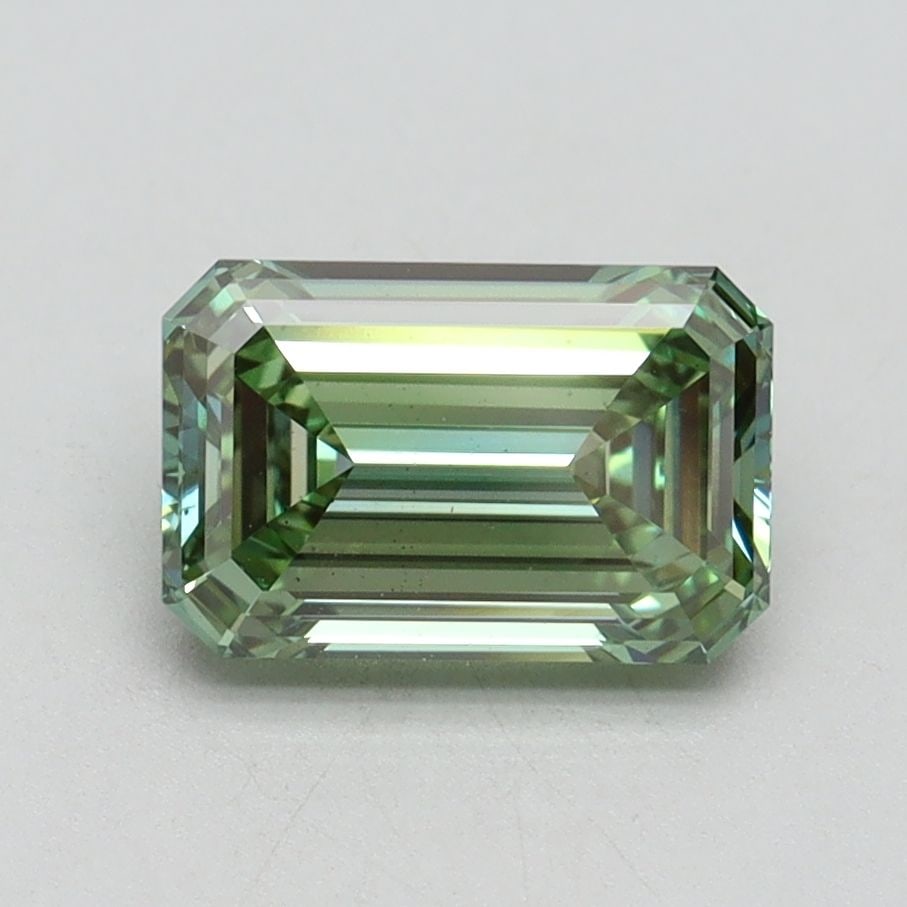 Loose Diamond - EMERALD 1.52ct Fancy Vivid Green VS1 (1 of 1)
