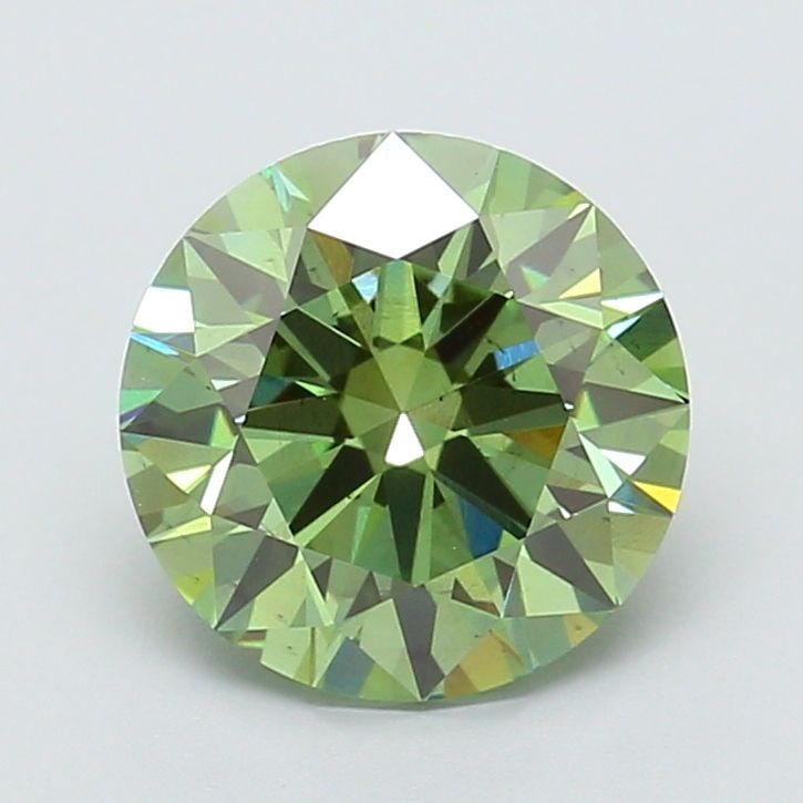 Ideal Loose Diamond - ROUND 3.02ct Fancy Vivid Green VS2: Ideal Loose Diamond - ROUND 3.02ct Fancy Vivid Green VS2 Source: This is a real non-mined Diamond that has been grown in a lab Shape: ROUND Carats: 3.02 Color: Fancy Vivid Green Certification: IGI Vid