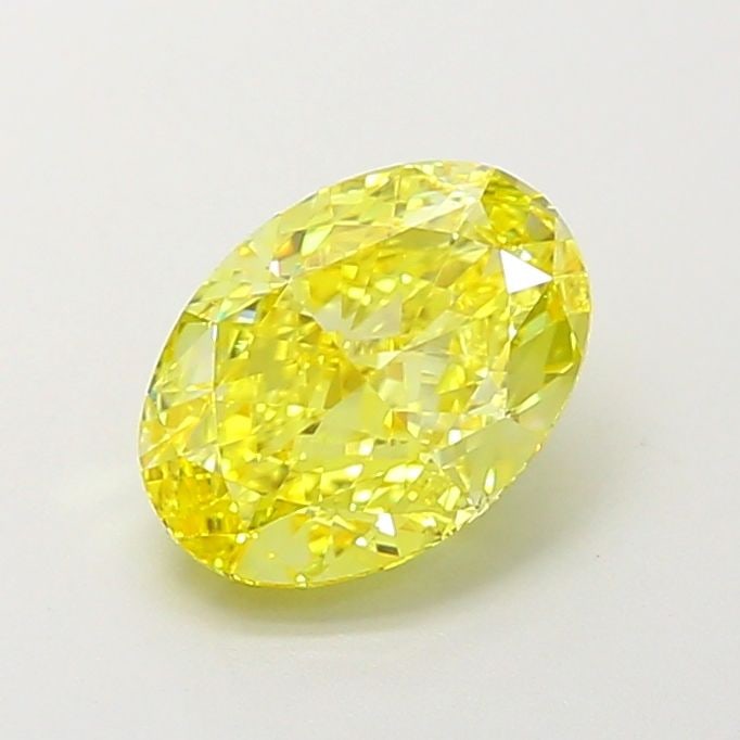 Loose Diamond - OVAL 1.8ct Fancy Vivid Yellow VVS2: Loose Diamond - OVAL 1.8ct Fancy Vivid Yellow VVS2 Source: This is a real non-mined Diamond that has been grown in a lab Shape: OVAL Carats: 1.8 Color: Fancy Vivid Yellow Certification: IGI Video: