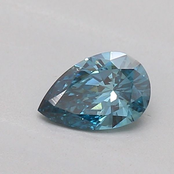 Loose Diamond - PEAR 0.21ct Fancy Vivid Greenish Blue VS2: Loose Diamond - PEAR 0.21ct Fancy Vivid Greenish Blue VS2 Source: This is a real non-mined Diamond that has been grown in a lab Shape: PEAR Carats: 0.21 Color: Fancy Vivid Greenish Blue Certification: