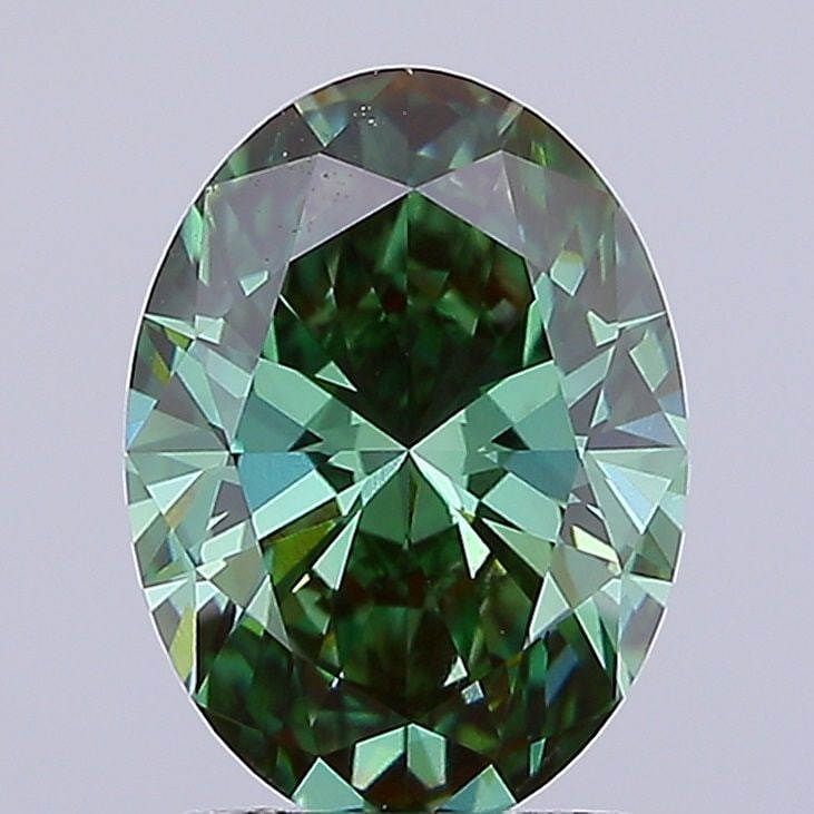 Loose Diamond - OVAL 2.05ct Fancy Vivid Green VS1: Loose Diamond - OVAL 2.05ct Fancy Vivid Green VS1 Source: This is a real non-mined Diamond that has been grown in a lab Shape: OVAL Carats: 2.05 Color: Fancy Vivid Green Certification: IGI Video: