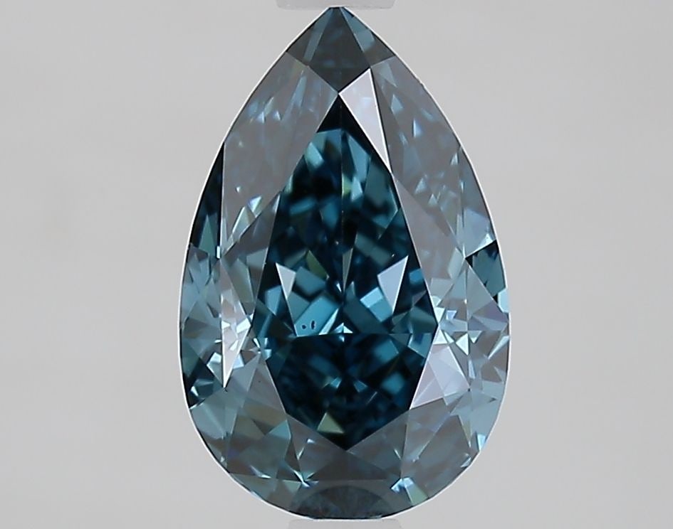 Loose Diamond - PEAR 1.59ct Fancy Vivid Blue VS1: Loose Diamond - PEAR 1.59ct Fancy Vivid Blue VS1 Source: This is a real non-mined Diamond that has been grown in a lab Shape: PEAR Carats: 1.59 Color: Fancy Vivid Blue Certification: IGI Video: