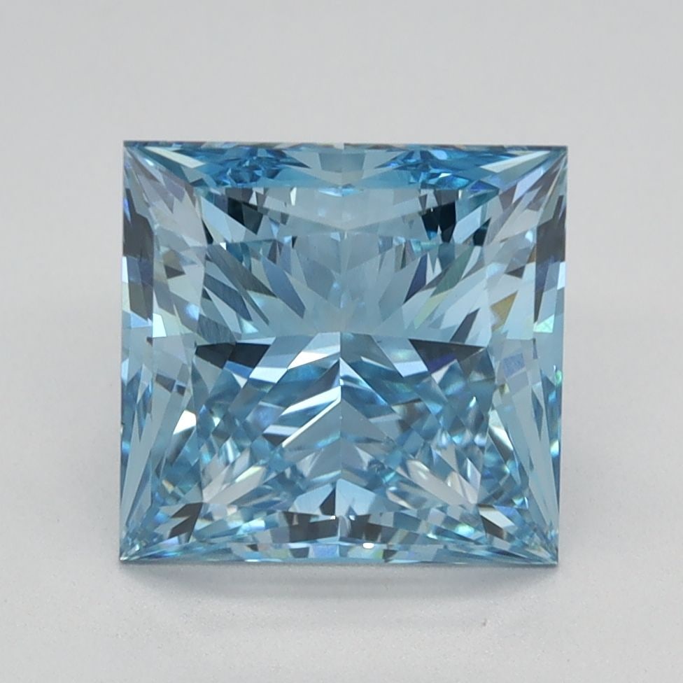 Loose Diamond - PRINCESS 2.81ct Fancy Vivid Blue VVS2: Loose Diamond - PRINCESS 2.81ct Fancy Vivid Blue VVS2 Source: This is a real non-mined Diamond that has been grown in a lab Shape: PRINCESS Carats: 2.81 Color: Fancy Vivid Blue Certification: IGI Vide