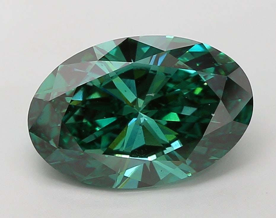 Loose Diamond - OVAL 5.0ct Fancy Vivid Green VS1 (1 of 1)
