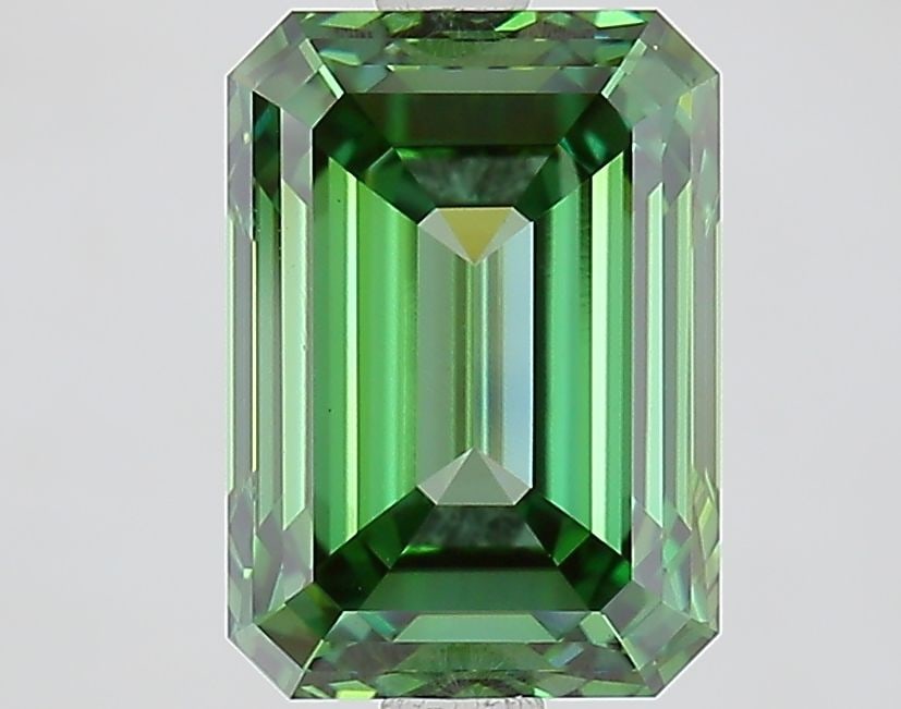 Loose Diamond - EMERALD 3.02ct Fancy Vivid Green VVS2 (1 of 1)