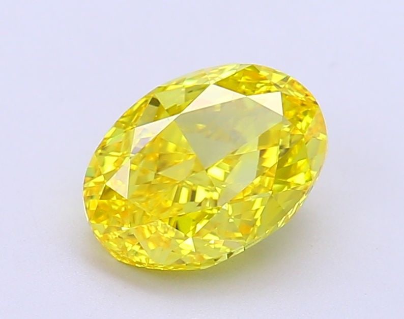 Loose Diamond - OVAL 2.0ct Fancy Vivid Yellow VS1: Loose Diamond - OVAL 2.0ct Fancy Vivid Yellow VS1 Source: This is a real non-mined Diamond that has been grown in a lab Shape: OVAL Carats: 2.0 Color: Fancy Vivid Yellow Certification: IGI Video: