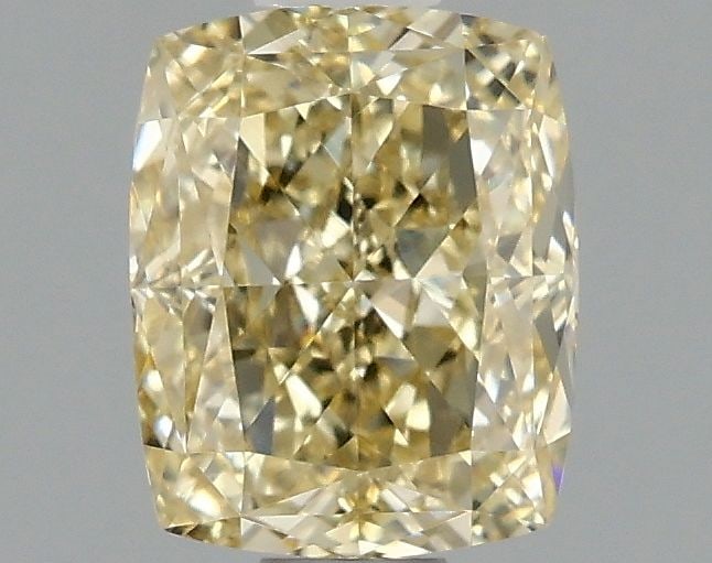 Loose Diamond - CUSHION MODIFIED 1.03ct Fancy Yellow VVS2: Loose Diamond - CUSHION MODIFIED 1.03ct Fancy Yellow VVS2 Source: This is a real non-mined Diamond that has been grown in a lab Shape: CUSHION MODIFIED Carats: 1.03 Color: Fancy Yellow Certification: