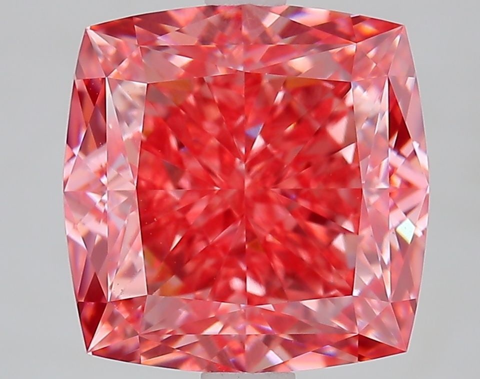 Loose Diamond - CUSHION MODIFIED 4.11ct Fancy Vivid Pink VS1: Loose Diamond - CUSHION MODIFIED 4.11ct Fancy Vivid Pink VS1 Source: This is a real non-mined Diamond that has been grown in a lab Shape: CUSHION MODIFIED Carats: 4.11 Color: Fancy Vivid Pink Certific
