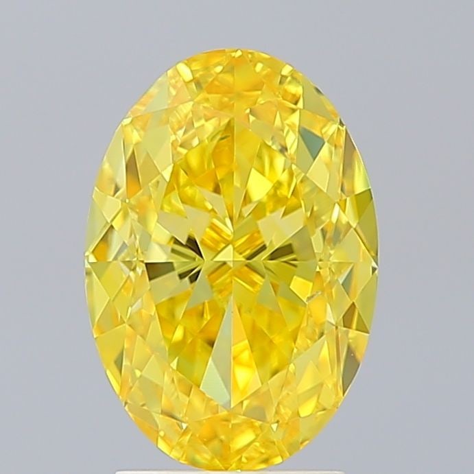 Loose Diamond - OVAL 3.5ct Fancy Vivid Yellow VS2: Loose Diamond - OVAL 3.5ct Fancy Vivid Yellow VS2 Source: This is a real non-mined Diamond that has been grown in a lab Shape: OVAL Carats: 3.5 Color: Fancy Vivid Yellow Certification: IGI Video: