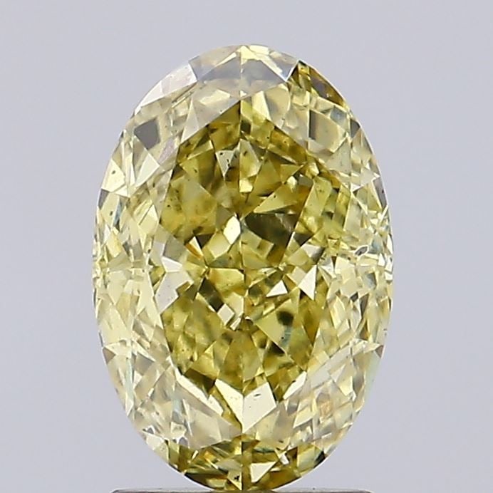 Loose Diamond - OVAL 1.93ct Fancy Intense Yellow SI1: Loose Diamond - OVAL 1.93ct Fancy Intense Yellow SI1 Source: This is a real non-mined Diamond that has been grown in a lab Shape: OVAL Carats: 1.93 Color: Fancy Intense Yellow Certification: IGI Video