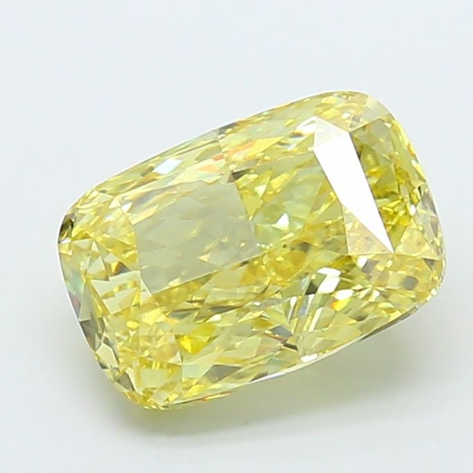 Loose Diamond - CUSHION MODIFIED 5.08ct Fancy Vivid Yellow VS2: Loose Diamond - CUSHION MODIFIED 5.08ct Fancy Vivid Yellow VS2 Source: This is a real non-mined Diamond that has been grown in a lab Shape: CUSHION MODIFIED Carats: 5.08 Color: Fancy Vivid Yellow Cert