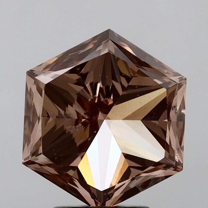 Loose Diamond - HEXAGONAL 3.04ct Fancy Vivid Pinkish Brown SI1 (1 of 1)