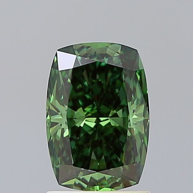 Loose Diamond - CUSHION BRILLIANT 1.62ct Fancy Vivid Green VS1 (1 of 1)