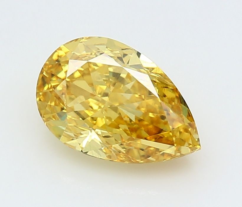 Loose Diamond - PEAR 2.57ct Fancy Vivid Yellow VVS2: Loose Diamond - PEAR 2.57ct Fancy Vivid Yellow VVS2 Source: This is a real non-mined Diamond that has been grown in a lab Shape: PEAR Carats: 2.57 Color: Fancy Vivid Yellow Certification: IGI Video: