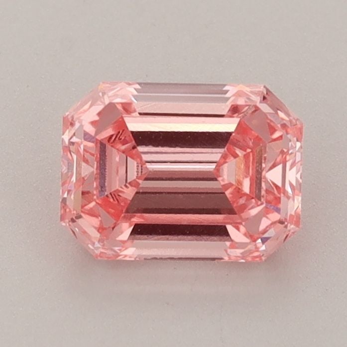 Loose Diamond - EMERALD 0.99ct Fancy Vivid Pink VS1: Loose Diamond - EMERALD 0.99ct Fancy Vivid Pink VS1 Source: This is a real non-mined Diamond that has been grown in a lab Shape: EMERALD Carats: 0.99 Color: Fancy Vivid Pink Certification: IGI Video: