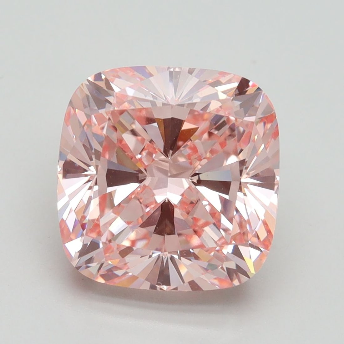 Loose Diamond - CUSHION BRILLIANT 5.21ct Fancy Intense Pink VVS2: Loose Diamond - CUSHION BRILLIANT 5.21ct Fancy Intense Pink VVS2 Source: This is a real non-mined Diamond that has been grown in a lab Shape: CUSHION BRILLIANT Carats: 5.21 Color: Fancy Intense Pink C