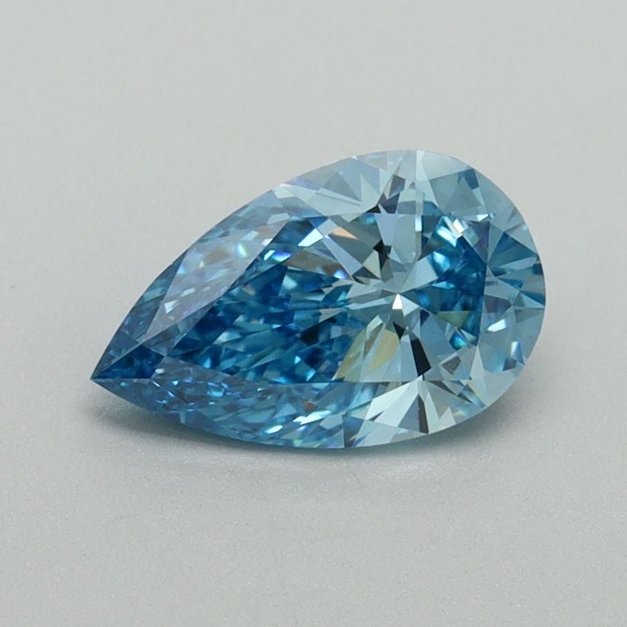 Loose Diamond - PEAR 1.01ct Fancy Vivid Blue VS1: Loose Diamond - PEAR 1.01ct Fancy Vivid Blue VS1 Source: This is a real non-mined Diamond that has been grown in a lab Shape: PEAR Carats: 1.01 Color: Fancy Vivid Blue Certification: IGI Video: