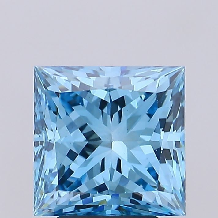 Loose Diamond - PRINCESS 3.51ct Fancy Vivid Blue VS2 (1 of 1)